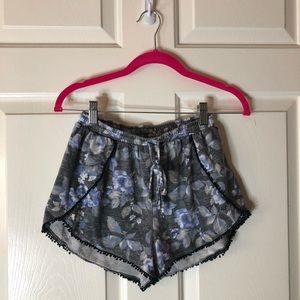 High waisted floral shorts